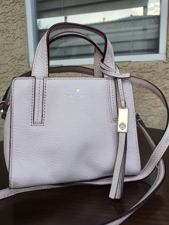 kate spade Handbags - Kate Spade Grey St Mini Dominique Satchel Magnolia Pink Pebble Leather Crossbody